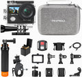 AKASO Brave 4 Action Camera with Floating Hand Grip and Carrying Bag Bundle | 20MP EIS WiFi 170° FOV 5X Zoom Waterproof Underwater Camera for Snorkel, Travel, Bicycle, Helmet, Motorcycle Accessories Kit by AKASO