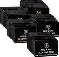 SaiTech IT 50 Pack RFID Blocking Card for Credit Debit ID Card, Black | Slim Anti-Theft Contactless NFC RFID Blocker Protector, Easily Fit into Wallet and Purse, for Men & Women by SaiTechIT