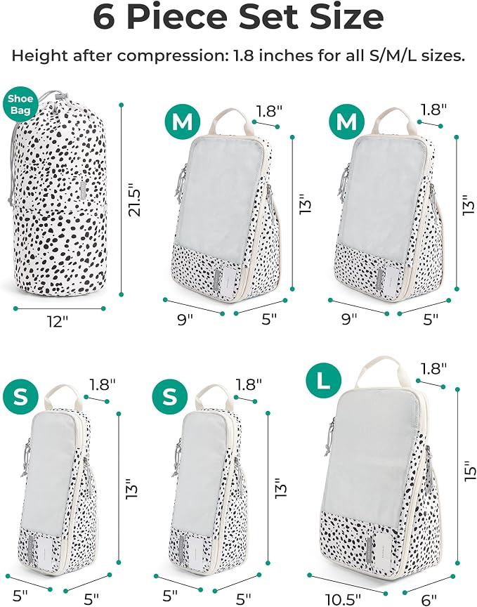 BAGSMART Compression Packing Cubes for Travel Essentials | 14 Set /6 Set /4 Set/2 Set, Lightweight, Durable - Image 4