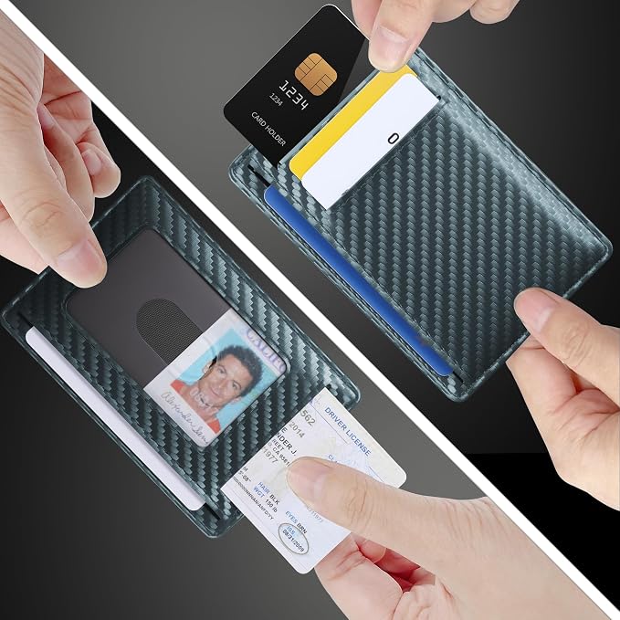 Travelambo Slim Minimalist Wallet for Men, RFID Blocking Credit Card Holder, Front Pocket ID Card Case, Gifts for Men, Husband, Boyfriend, Teenage - Image 9