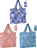 HOLYLUCK Reusable Grocery Bags,Heavy Duty Foldable Shopping Tote Bag (Standard, Tropical floral) by holyluck