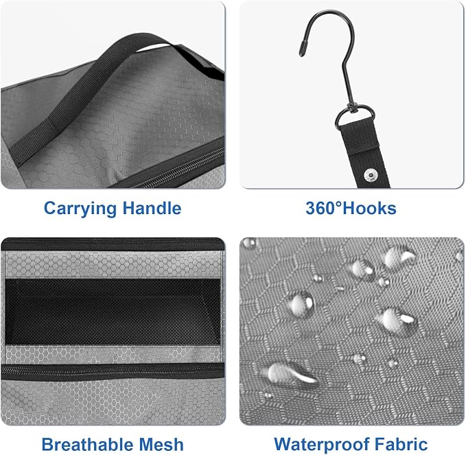 Olosar Suitcase Organizer, Travel Luggage Organizer Portable Hanging Travel Shelves Collapsible Hanging Packing Cubes for Carry on Suitcase - Image 5
