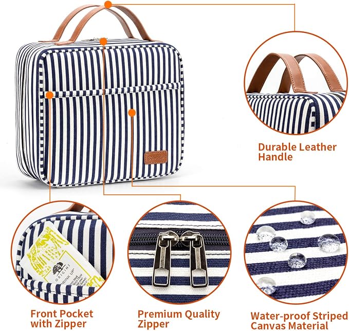 Hanging Travel Toiletry Bag,Large Capacity Cosmetic Travel Toiletry Organizer for Women with 4 Compartments & 1 Sturdy Hook,Perfect for Travel/Daily Use/Christmas - Image 5
