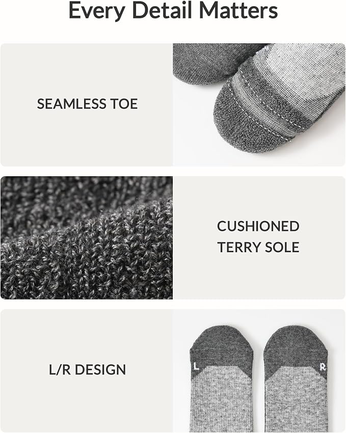 Jeasona Merino Wool Compression Socks for Women Men, 15-20 mmHg Graduated Compression Socks for Flying Nurse Pregnancy - Image 6