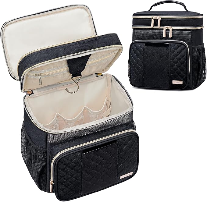 Tealari Large Toiletry Bag for Women Men,Bathroom Bag,Water Resistant Shower Bag,Makeup Bag,Portable Shower Caddy for College Dorm,Hanging Travel Toiletry Bag with Transparent Waterproof Phone Pocket by Tealari