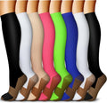 QUXIANG Copper Compression Socks for Women & Men Circulation (8 Pairs) - Best for Running Athletic Cycling - 15-20 mmHg by QUXIANG
