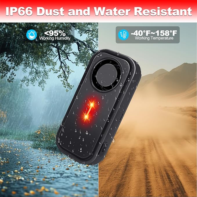 113dB Car Alarm System with Remote,1PK | Anti-Theft Vibration Sensor Alarm with Red Warning Light 7 Levels Sensitivity Adjustable,General for Car,RV,Motorcycle,Bike - Image 4