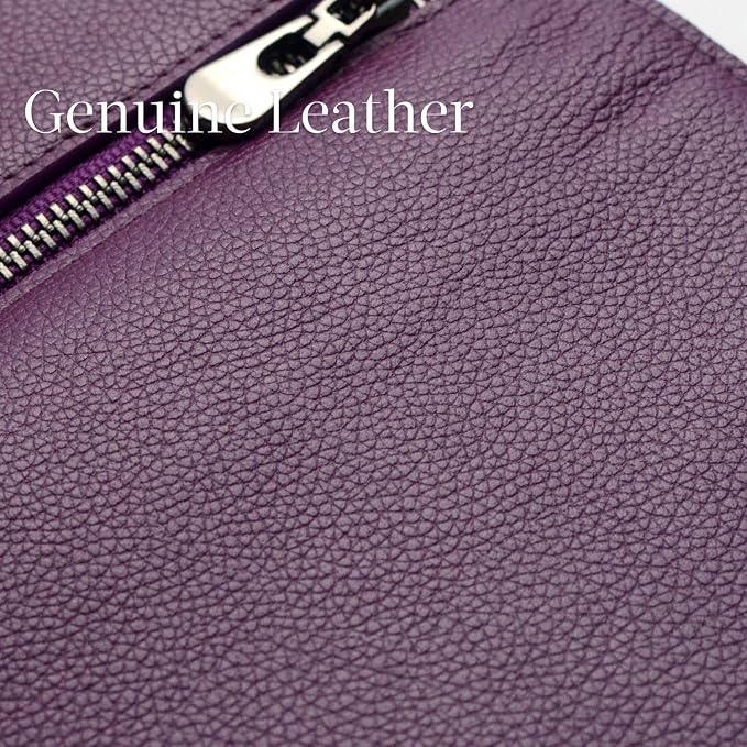 Bveyzi Ultra Slim Thin Leather RFID Blocking Credit Card Holder Bifold Clutch Wallets for Women - Image 6
