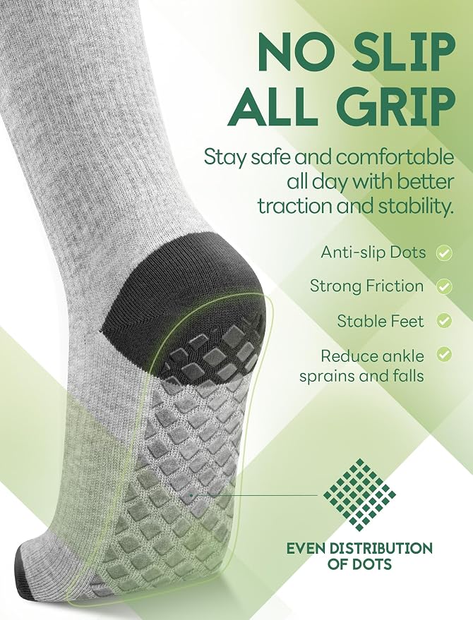 SONORAN Compression Socks for Pregnant Women (2/3 Pairs) 15-20 mmHg Bamboo Viscose Non-slip Sock for Nurses Pregnancy - Image 3