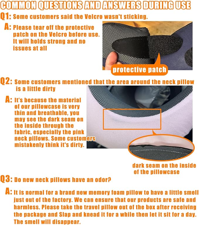 Travel Pillows for Airplanes, Travel Neck Pillow, Neck Pillow Airplane Memory Foam Travel Pillow 360 Degree Support Portable Pillows for Airplanes Offices and Cars - Image 7