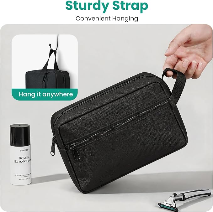 Travel Toiletry bag for Women and Men,Small Cosmetic Bag Hanging Lightweight Makeup Bag Small Tool Bag Travel Organizer accessories for Women Men - Rose Red - Image 4
