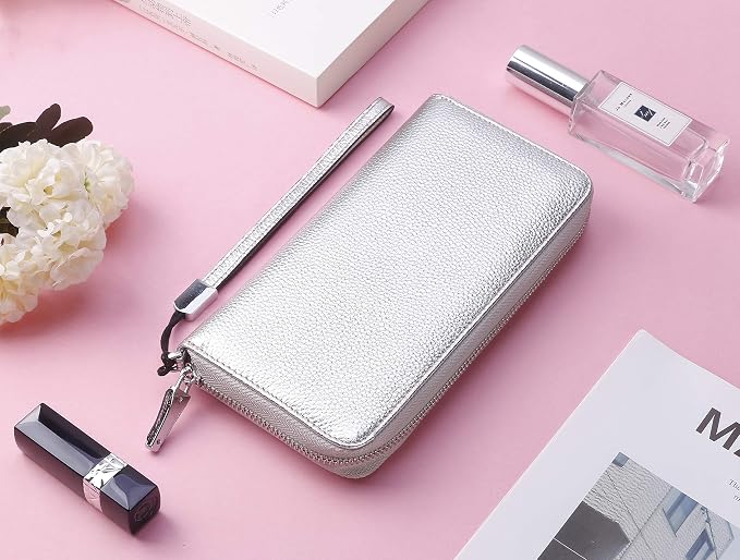 Small Compact Women Wallet RFID Blocking Genuine Leather Bifold Purse with ID Windows - Image 6