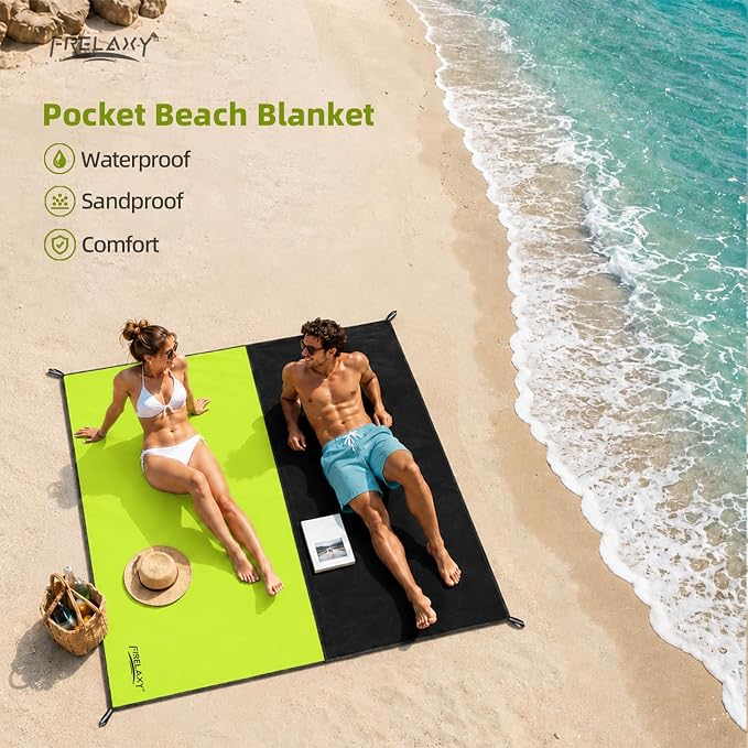 Frelaxy Pocket Picnic Blanket, Waterproof Blanket for Beach Festival | Lightweight compact design, Multi-use outdoor blanket, Waterproof & sandproof material, Easy to carry, Picnic, Camping - Image 5