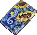 Mini RFID Aluminum Wallet Credit Cards Holder Business Card Case Metal ID Case for Men Women (Sun flower) by ELFISH