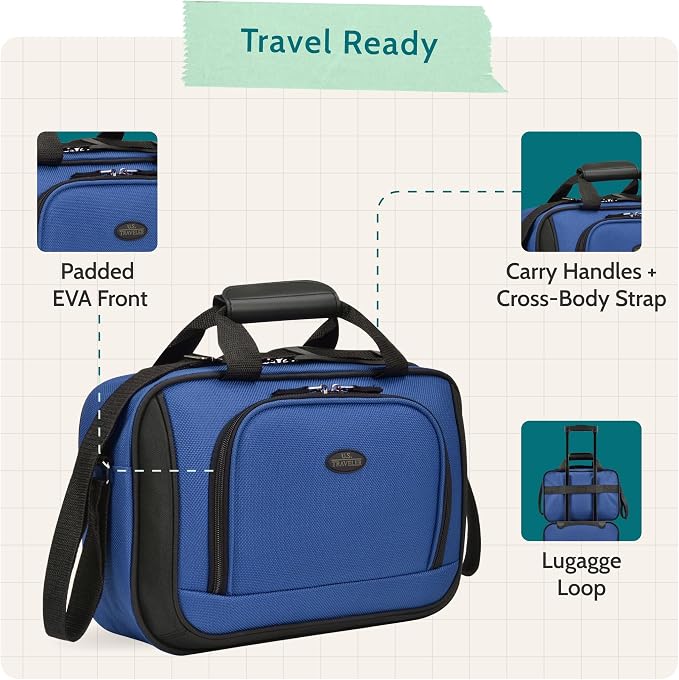 U.S. Traveler Rio 14" Travel Tote Bag, Lightweight 1200D Carry-On Bag for Women & Men - Image 4