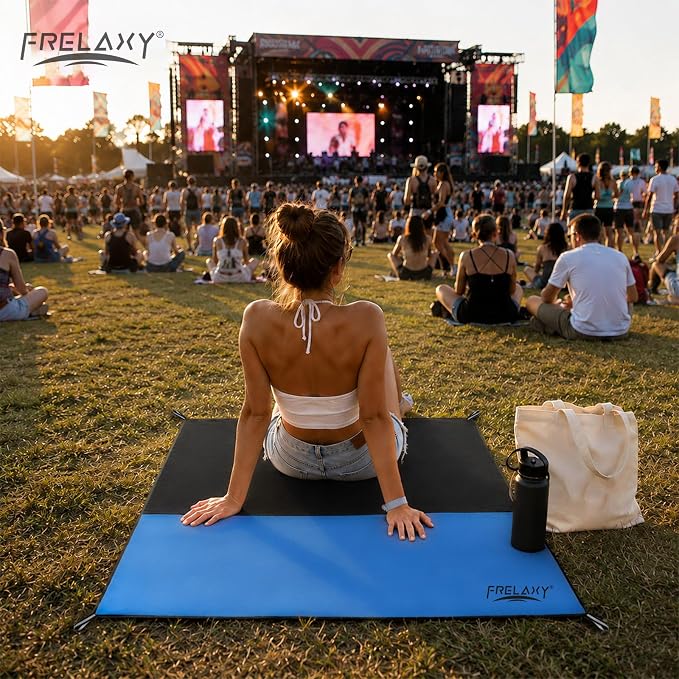 Frelaxy Pocket Picnic Blanket, Waterproof Blanket for Beach Festival | Lightweight compact design, Multi-use outdoor blanket, Waterproof & sandproof material, Easy to carry, Picnic, Camping - Image 5