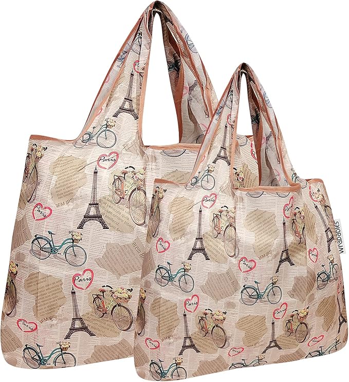 allydrew Large Foldable Tote Nylon Reusable Grocery Bags by allydrew
