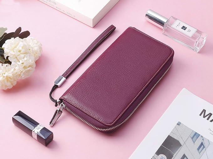 Small Compact Women Wallet RFID Blocking Genuine Leather Bifold Purse with ID Windows - Image 6
