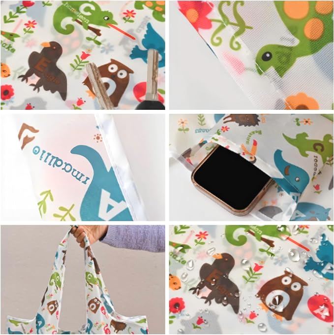 CISMARK Extra Large 50lbs Foldable Reusable Shopping Bags kitchen reusable grocery bags Washable Polyester Bags in Pocket - Image 5