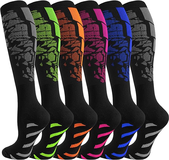 cerpite Compression Socks for Women & Men 6 Pairs Knee High Compression Socks 20-30 mmhg Best for Running,Nurse,Travel by Cerpitesportsstyles