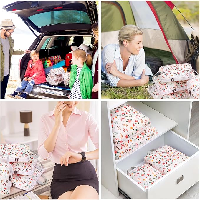 Gonex Compression Packing Cubes, 4-Piece Expandable Travel Organizers | Double-Zip Compression, Space-Saving Design, Ripstop Fabric, Carry-On & Backpack Friendly, Family & Business Travel - Image 6