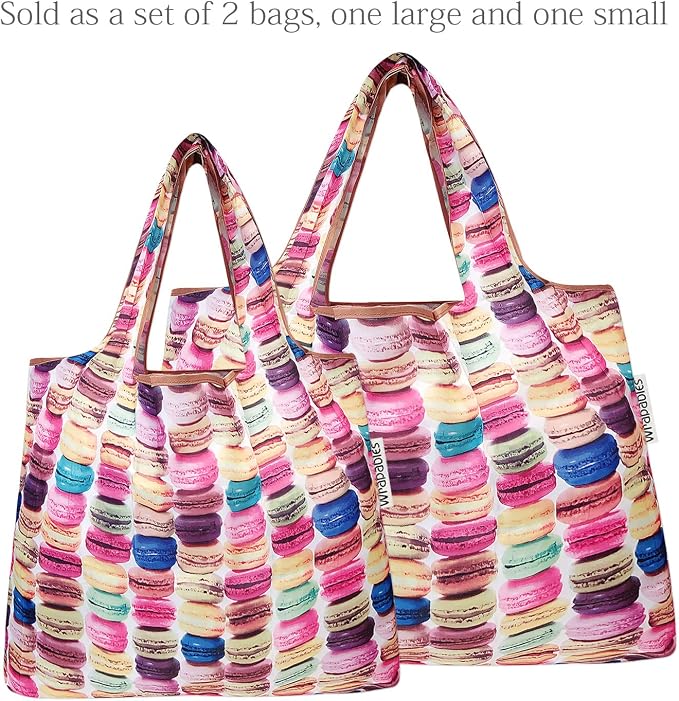 allydrew Large Foldable Tote Nylon Reusable Grocery Bags - Image 5