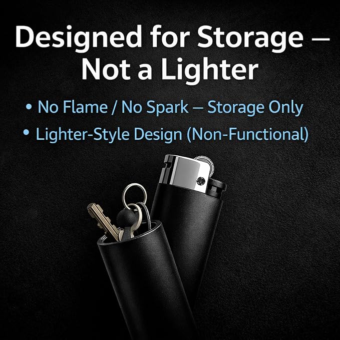IN SELECT Lighter Diversion Safe Stash, Hidden Storage Compartment Secret Compartment Container for Jewelry, Travel, Camping, and Everyday Carry (No spark, No flame) One piece in Black - Image 7