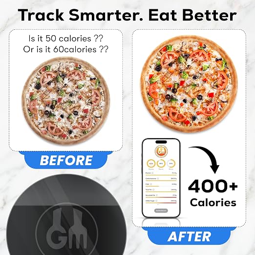 Portable Food Scale with Nutritional Calculator. Rechargeable Travel Size for Weight Loss, Nutrition, Calories, Diabetes, Meal Prep - Pocket Digital Kitchen Scales - Free GOURMETMILES App - Image 3