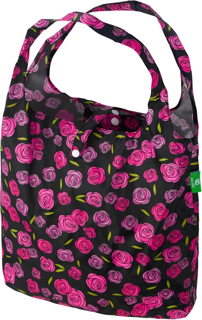 ECO CHIC Foldable Reusable Grocery Bags - Lightweight, Recycled & Reusable Shopping Bag - Waterproof Packable Tote by ECOCHIC