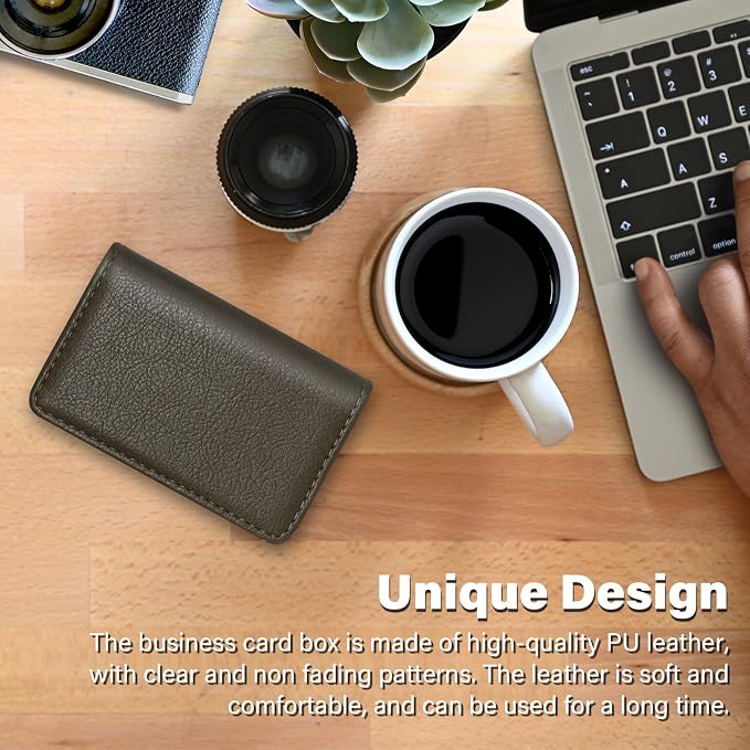 RFID Blocking Wallet - Minimalist Leather Business Credit Card Holder (A65-01) - Image 7