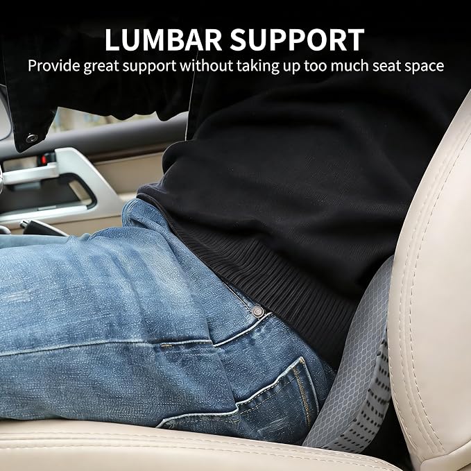 Livtribe Car Seat Cushion, Comfortable Wedge Seat Cushion for Driving | Memory Foam Seat Pad, Breathable Mesh Cover, Non-Slip Bottom, Pressure Relief, Improved Forward View, Road Trip Essentials - Image 4