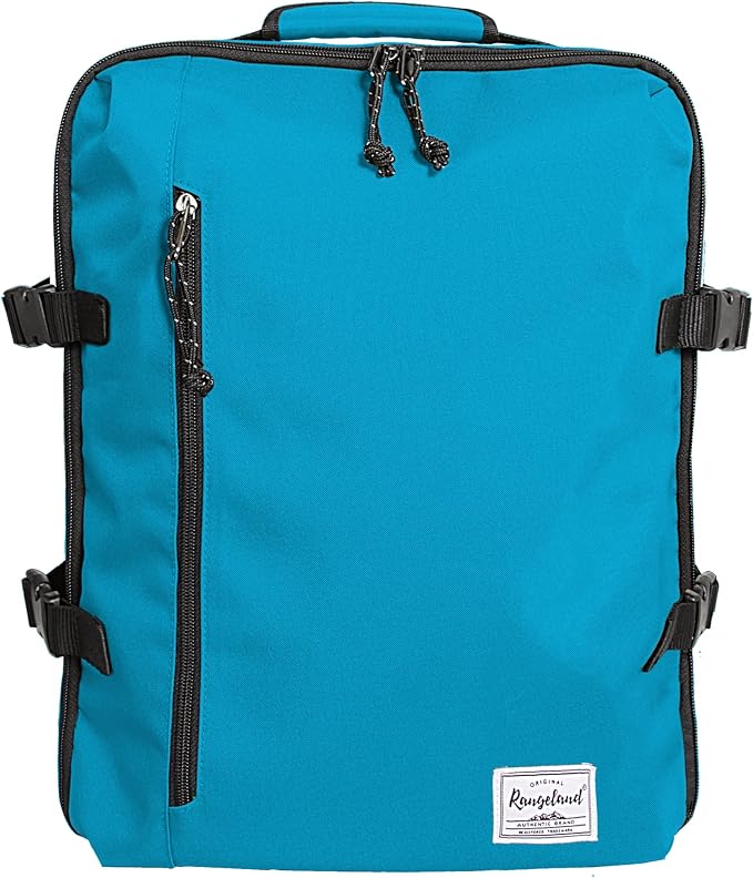 Cabin Hand Luggage Backpack Small Carry-On Daypack Airplane Travel Under-seat for Women Men fits 15.6-inch Laptop, Water Blue by Rangeland
