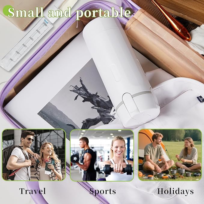 4 in 1 Travel Dispenser Bottle Refillable Leak Proof and Portable for Shampoo, Conditioner, Shower Gel & Toiletries Perfect for Vacation, Camping & Gym. (White) - Image 5