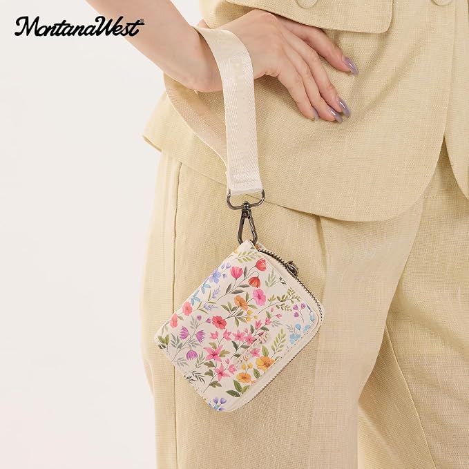 Montana West Wallet for Women Female Ladies with a Detachable Wristlet Women's Wallet Flower Rfid Blocking Lining Minimalist Lightweight & Easy to Carry - Image 3