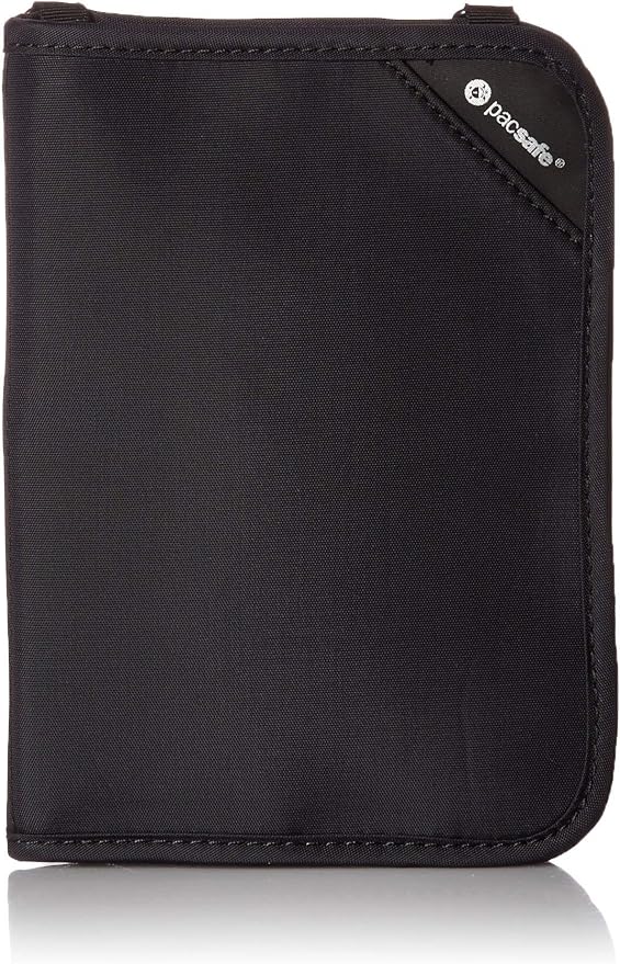 Pacsafe Rfidsafe V150 Anti-theft Blocking Compact Passport Wallet, Black by Pacsafe