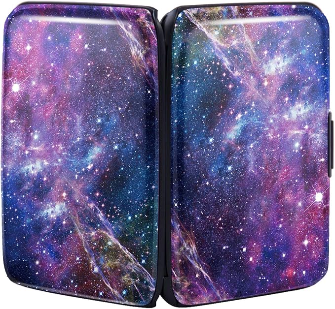 Coco Rossi Credit Card Holder RFID Aluminum Small Mini Wallet Women | Metal Wallet, Business Cards Holder, ID Case, Slim Sleeves, Womens Girls Gift, Carry Proof Wallets for Travel, Nebula - Image 4