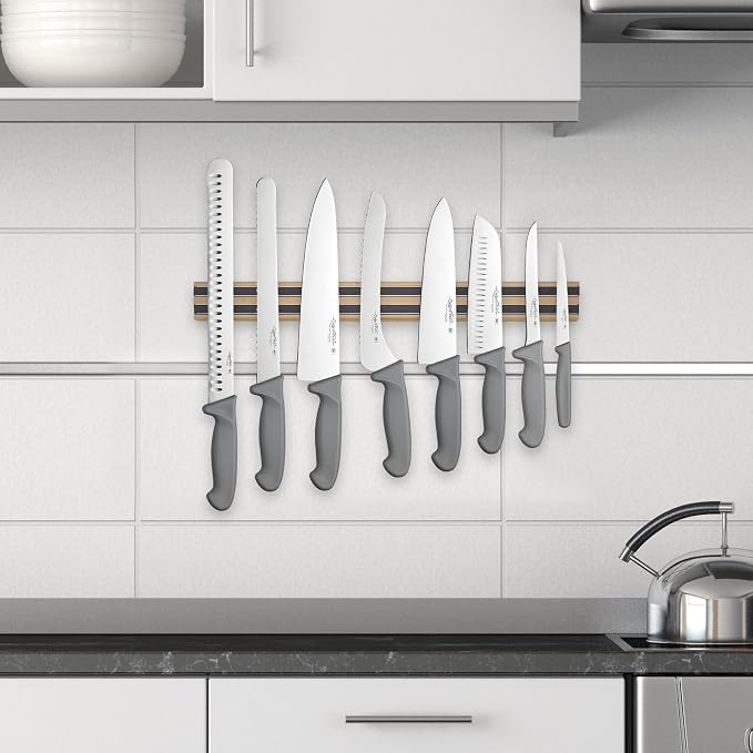 HIC Kitchen Magnetic Knife Holder and Tool Storage Bar, Wood, 18-Inch - Image 5