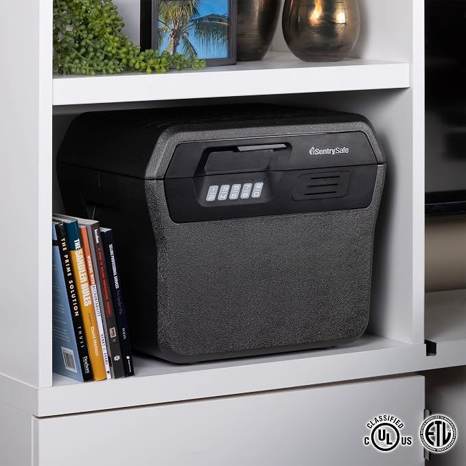 SentrySafe Charcoal Gray Waterproof and Fireproof Safe, Lock Box with Keypad for Documents and Hanging File Folders, Exterior: 14.1 x 16.6 x 13.8 Inches, ‎FHW40300 | Document and Hanging File Folder Storage With Fire/water Protection, Programmable Digi... - Image 2