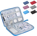Cable Organizer Bag, Electronics Organizer Case for Tech Accessories | Store chargers, cables, power banks and adapters with elastic loops, mesh pockets and organized compartments for travel. by Unknown