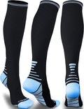 Compression Socks for Women Men 20-30 mmHg, Knee High Support Circulation Sock for Travel Sport Medical (1or 2Pair) by Thoxcare