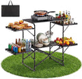 VEVOR Camping Kitchen Table, Slim-Fold Cook Station, Portable Folding Table, with 4 Side Tables, Heat Resistant Tabletop, and Carrying Bag, Ideal for Outdoor Picnics, BBQs, Camping, RV Traveling by VEVOR