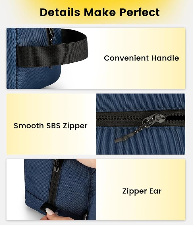 Vorspack Water Resistant Travel Toiletry Bag for Men Women | Travel Bag for Toiletries, Large Capacity, Organized Compartment, Travel Essentials, Suitable for Shaving, Makeup, Cosmetics - Image 5