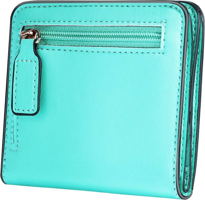 Toughergun Women’s Small Slim Leather Wallet with RFID Protection, Compact Bifold Mini Purse with Clear ID Window - Image 5