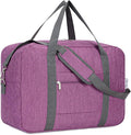 For Spirit Airlines Personal Item Bag 18x14x8 Foldable Travel Duffel Bag Tote Duffle Carry on Luggage for Women and Men 30L (Dark Purple) by Narwey