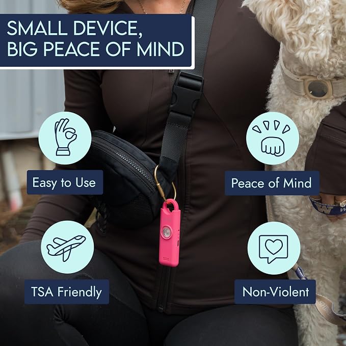 She’s Birdie 3.0 New Version – The Original Personal Safety Alarm for Women by Women–Loud Siren, Flash Light and Rechargeable Battery in a Variety of Colors (Cheetah) - Image 6