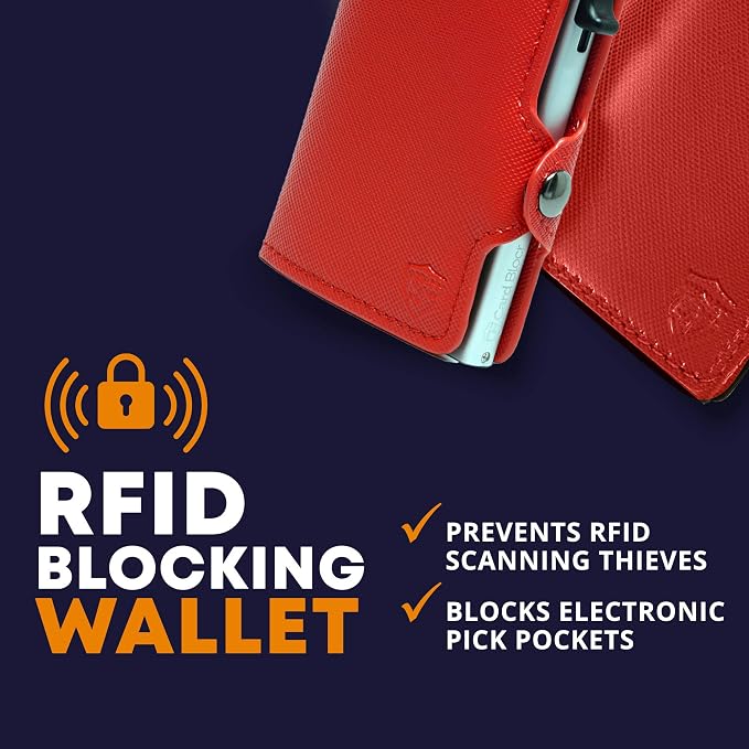 Pop Up Wallet for Women – Slim Wallet for Small Purse & Crossbody Bag with Quick Card Access and RFID Blocking – Compact Card Holder (4-6 Card Capacity) - Image 8