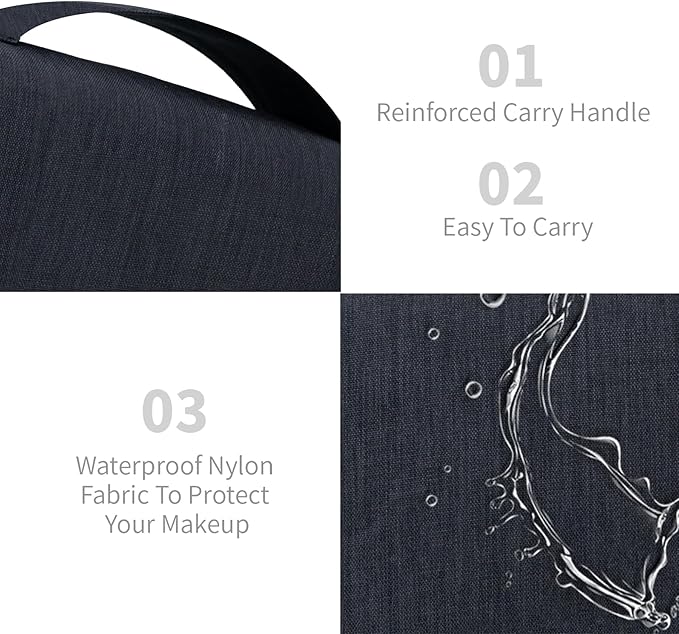 Lcsmaokin Large Capacity Toiletry Bag Travel Bag with Hanging Hook for Men and Women Waterproof Travel Cosmetic Bag Bathroom Bag,with TSA Approved Zippers Clear Travel Makeup Bag Carry-on - Image 5