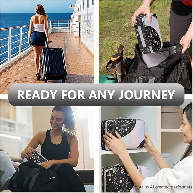 8 Set Packing Cubes for Travel, Gifts for Women Mom,Anti-Tearing Suitcase Organizer,OlarHike Vacation Essentials & Accessories for Cruise Ship - Image 7