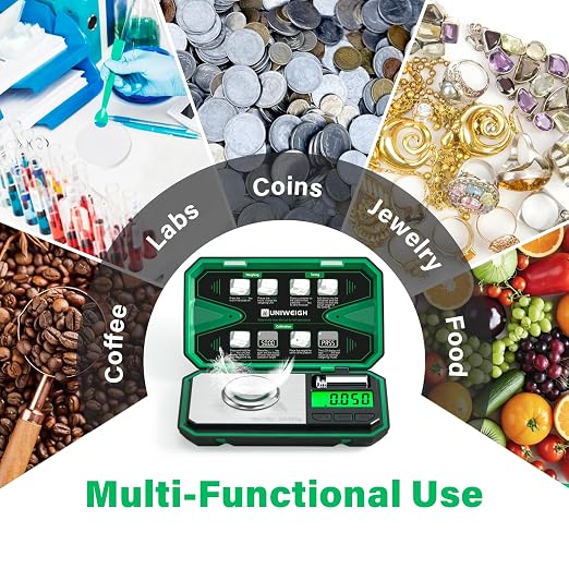 Milligram Scale Precision 0.001g/50g mg Scale for Weighing Powders | Digital Jewelry Scale for Gold,Coins,Gem,Reloading,Pocket Micro Gram Scale with 6 Units,Tare,Cal Weight,Battery Powered - Image 7