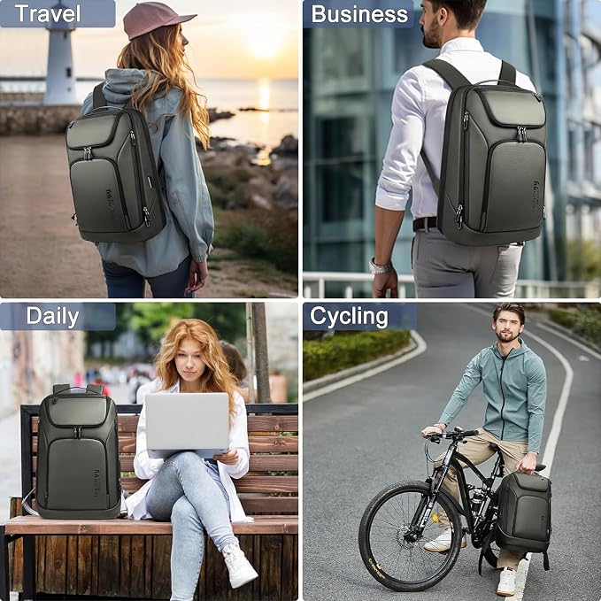 hk Business Smart Backpack for Men Anti-Theft for 17.3 Inch Laptop | with USB Charging Port Water-Resistant Large Durable Compact 30L for Travel College Work - Image 7